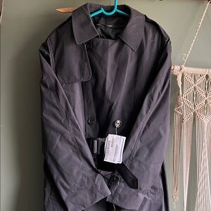 Military Trench Coat Mens 42L Black